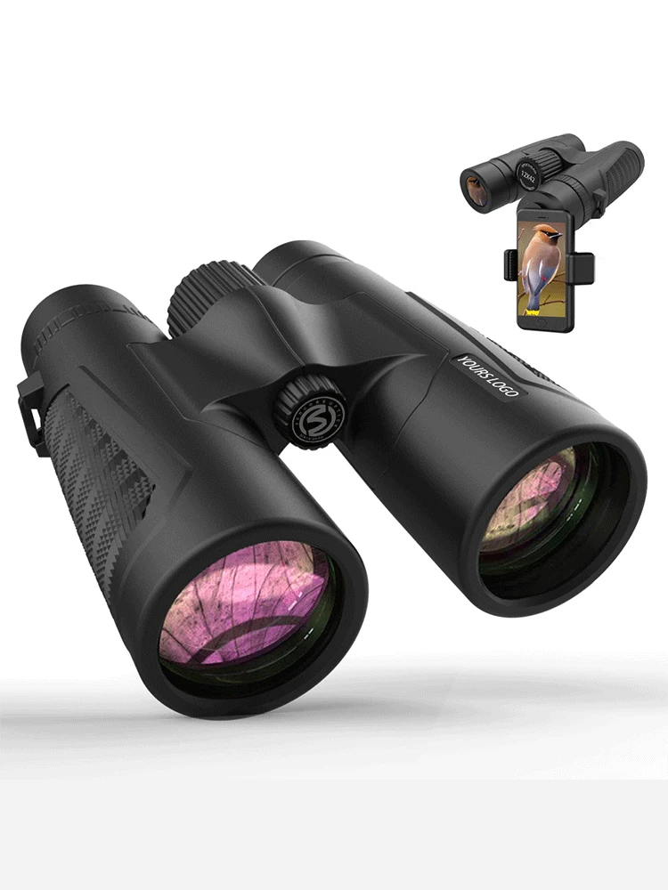 

Бинокль ночного видения 12X42, мощный HD телескоп BAK7 FMC, оптические линзы для охоты, отдыха на природе, путешествий