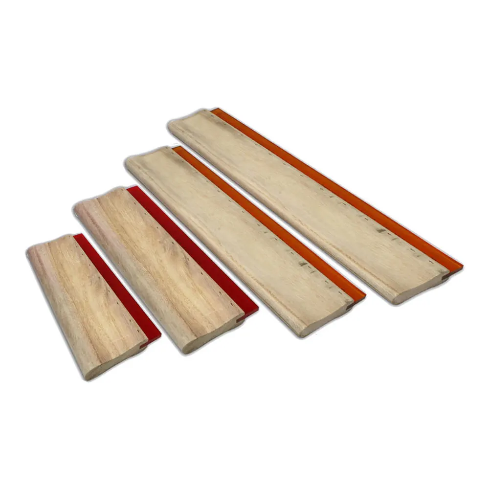 

4 pcs Silk Screen Printing Squeegee Ink Scraper Scratch Board Emulsion Scoop Coater Tools 75 Durometer 16cm