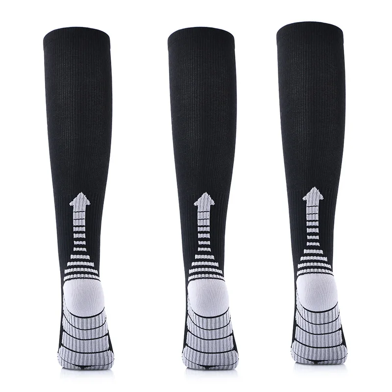 Разноцветные женские и мужские длинные облегающие высокие носки компрессионные