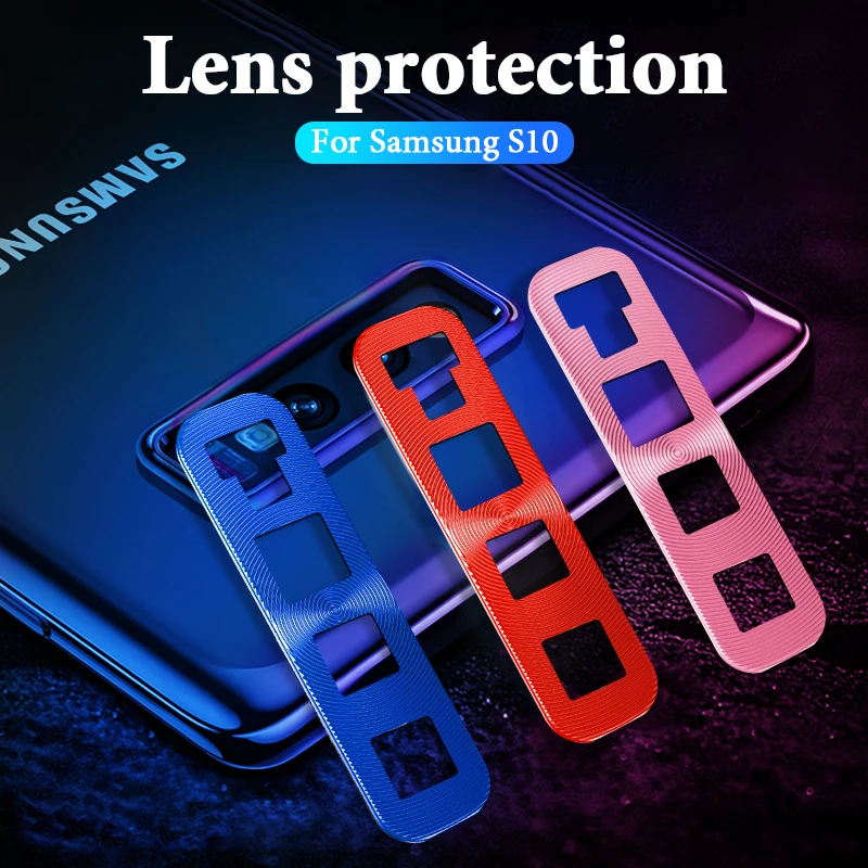 Цветной защитный чехол для объектива камеры Samsung Galaxy S10 Plus S10e алюминиевый с