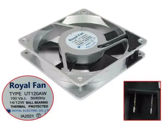 Ventilador de Refrigeração do Servidor Real do fã 120x120x25mm Ut120aw ac 100v 14 12w
