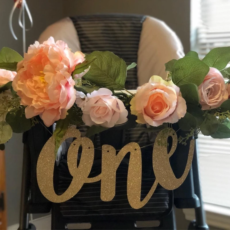 

Meidding Gold One Banner One Cake Topper First Birthday Decorations Baby Baby Shower Party Supplies 1st Birthday Party Decor