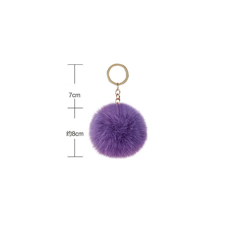 

Key Chain Fur Ball Pom Keychain Pompom Artificial Rabbit Fur Animal Keychains For Best Friend Car Bag Key Ring 16 Colors