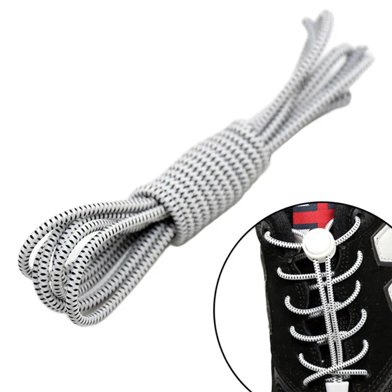 Растягивающиеся шнурки для обуви пара фиксирующих шнурков эластичные кроссовок