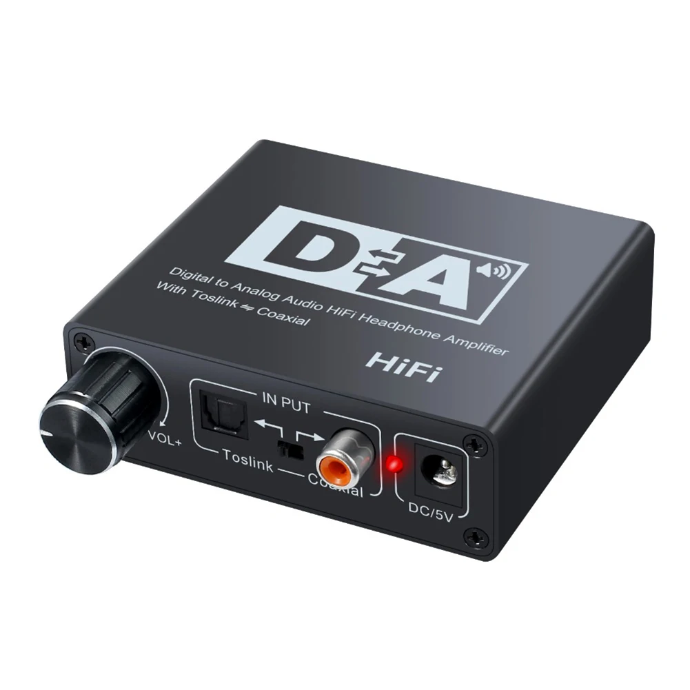 

Hi-Fi DAC Amp цифро-аналоговый аудио преобразователь декодер 3,5 мм вспомогательный адаптер Toslink оптический коаксиальный выход DAC 24bit
