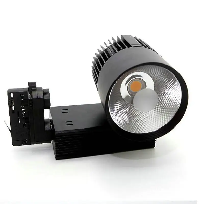 Black/White Shell 4wire 40W LED Track Lights 60 Angle Warm/Cool White Ceiling Spot AC85V-265V | Лампы и освещение