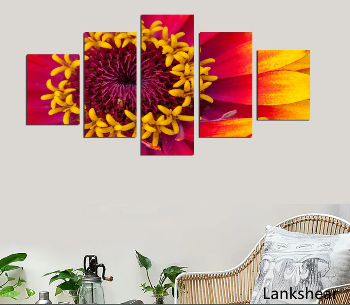 Картина на холсте настенные картины домашний декор рамка 5 шт. цветочные