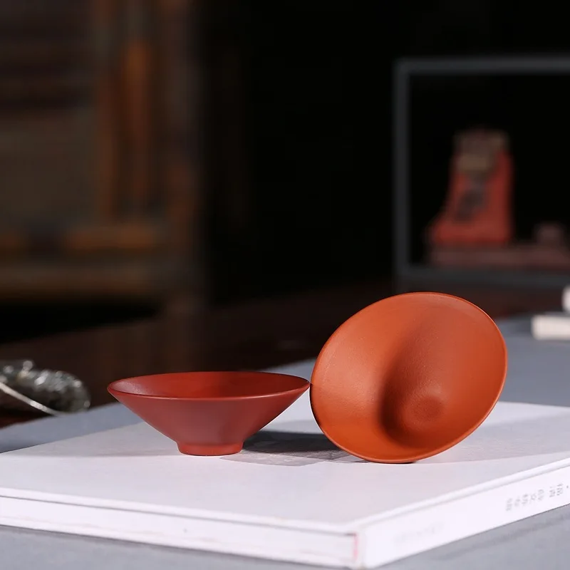 

Yixing undressed ore purple sand cup kung fu tea cups small tea accessories wholesale all hand a cup a undertakes