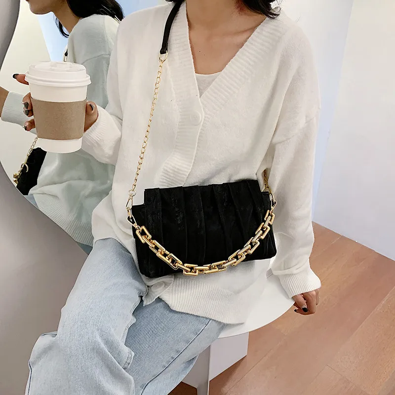 

Messenger bag women's bag Fold bag tide small bag women's leisure bag chain hand bag purses and handbags luxury designer
