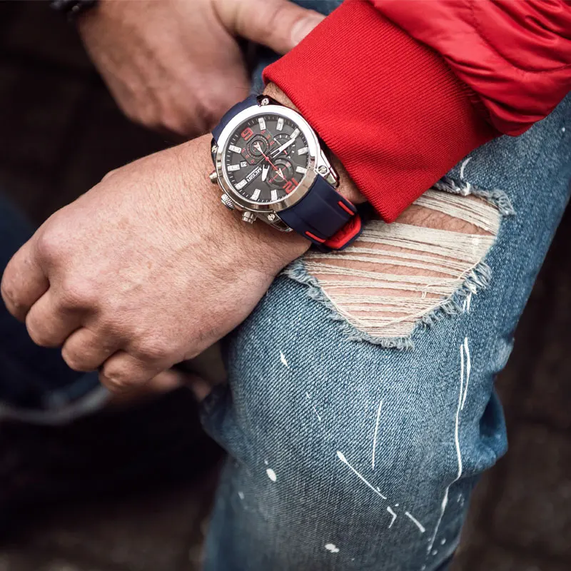 Часы MEGIR мужские модные повседневные спортивные кварцевые