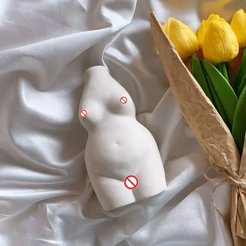 

Large Size Female Body Candle Mold Pear Shape Nude Body Handmade Candle Soap Silicone Molds Unique Wax Mold