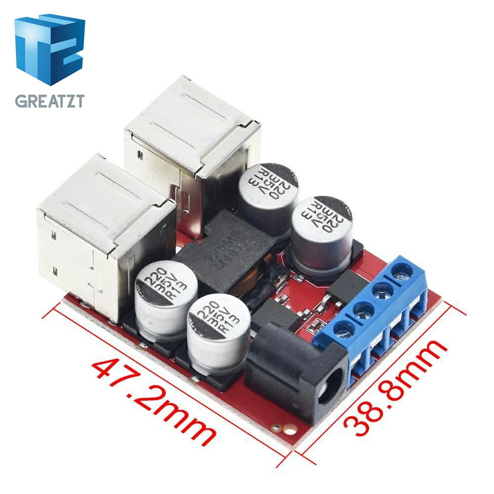 GREATZT DC модуль зарядки автомобиля 8 В 35 5 в 8А разгерметизации питания 4 порта USB