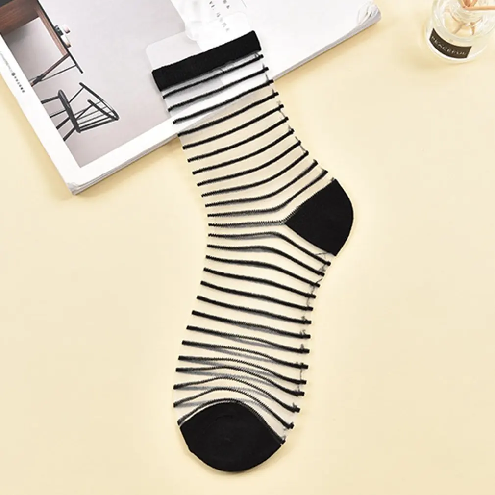 

Fashions Super Thin Crystal Silk Middle Socks Socks Breathable Fashion Casual Comfortable Middle Socks 2018 waresale