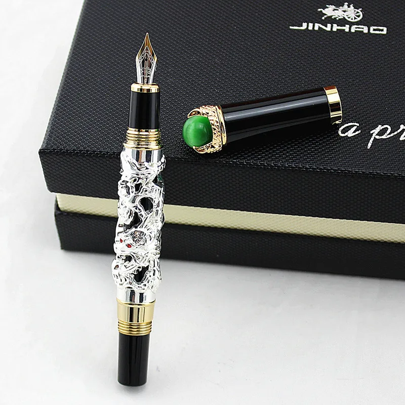 JINHAO Ручка Роскошная золотая китайская династия Мин император стиль Дракон ручка Бизнес чернила ручка авторучка тонкий наконечник