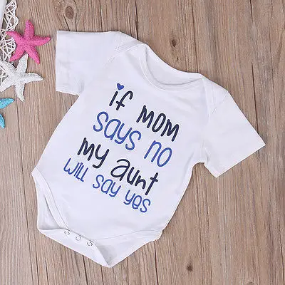 Комбинезон для новорожденных из 2019 хлопка с коротким рукавом и надписью|Ромперы|