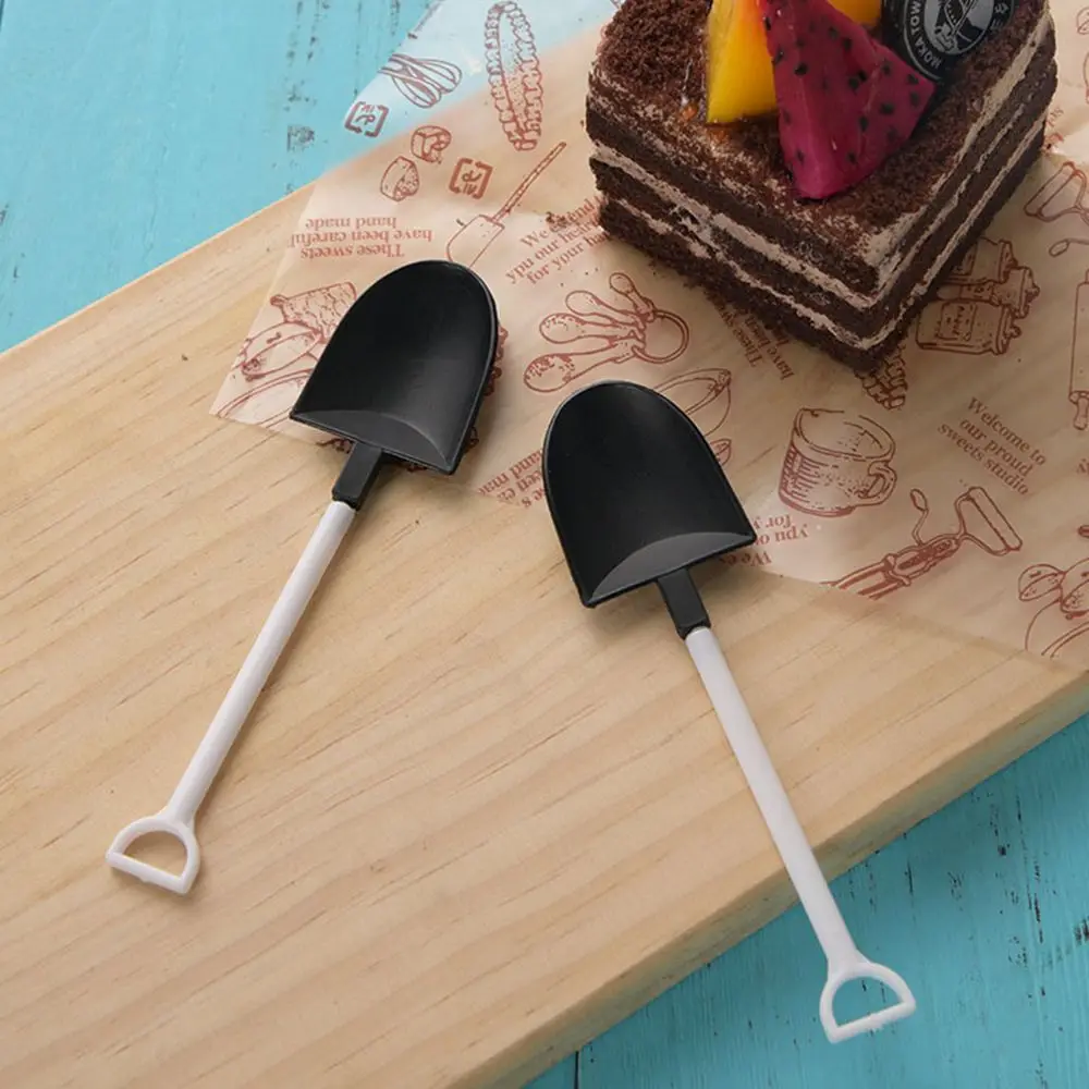 100 шт/партия Мини в горшке пластиковые одноразовые торт Совок Лопата Форма десерт