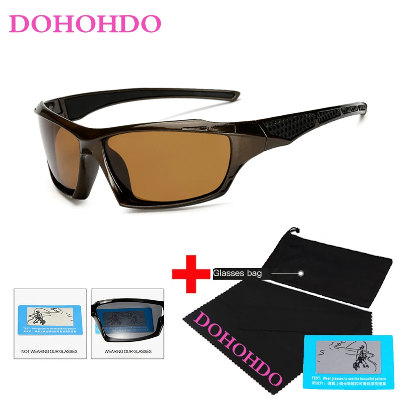DOHOHDO Brand Design Classic Polarized Sunglasses Men Women Driving Square Frame Sun Glasses Male UV400 Gafas De Solde With Bag |