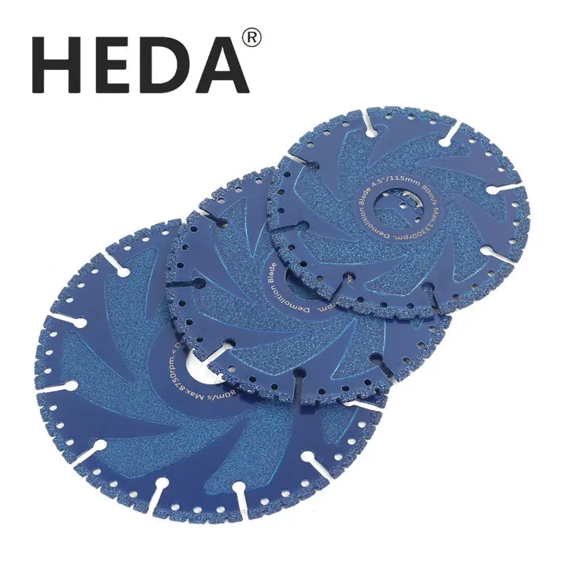 Алмазное лезвие для пилы HEDA 115/125/150 мм с вакуумной пайкой многоцелевой отбойный