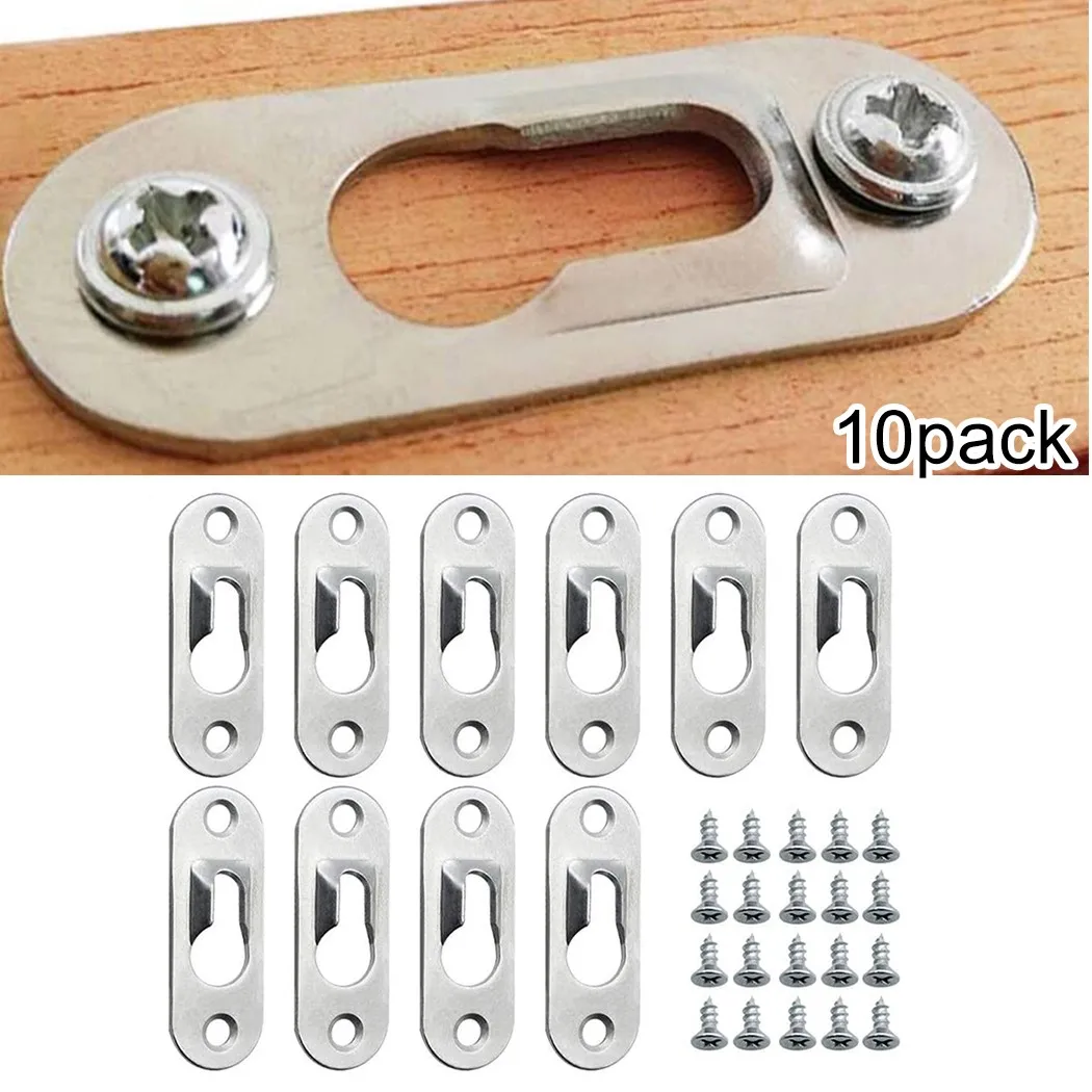

Metal Picture Frame Hangers 10pcs/set 43mm X 16mm Hanging Bracket Plate