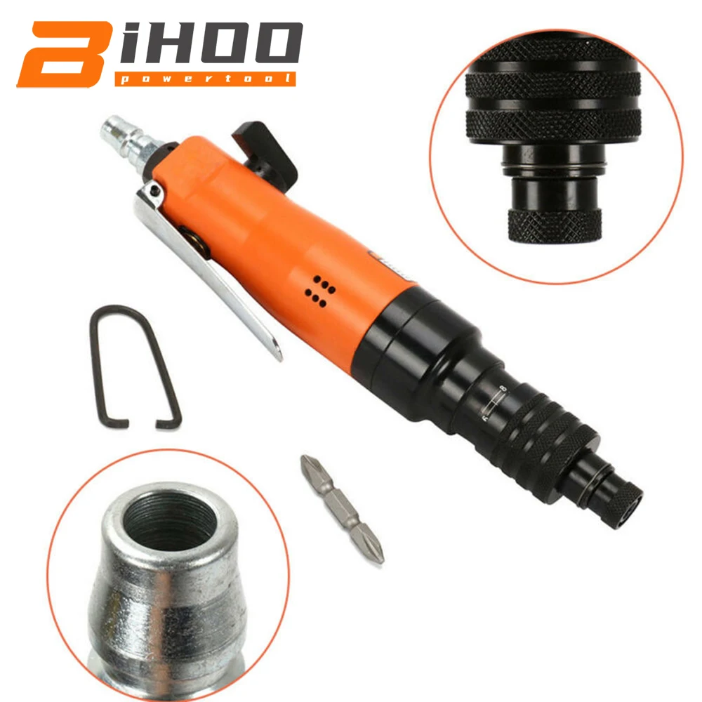 

Pre-setting Torque Control Pneumatic Air Screwdriver 1800RPM Reversable Industrial Professional Precision Tool 2-4mm Capacity