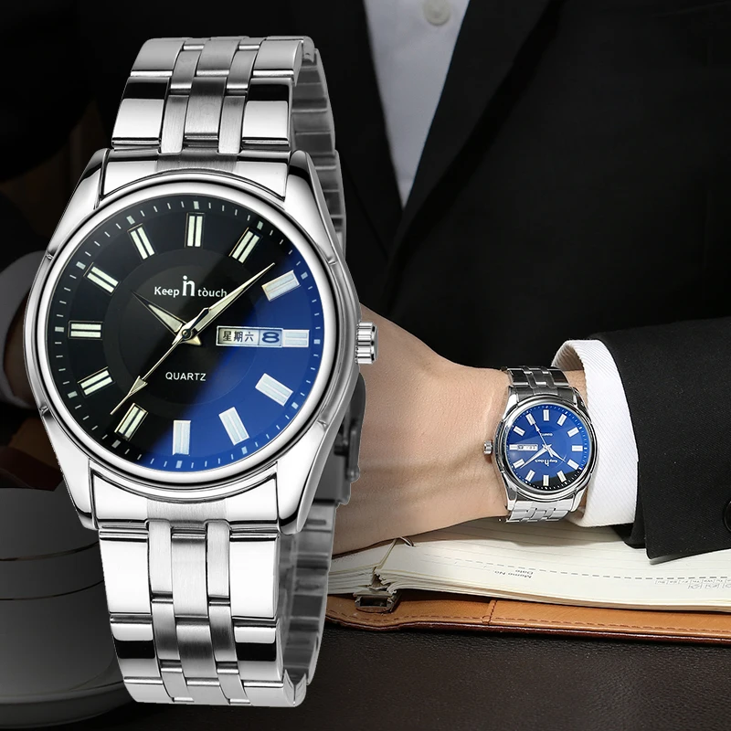 Горячая Мода Светящиеся Часы мужские 2019 Неделя дисплей часы водонепроницаемые