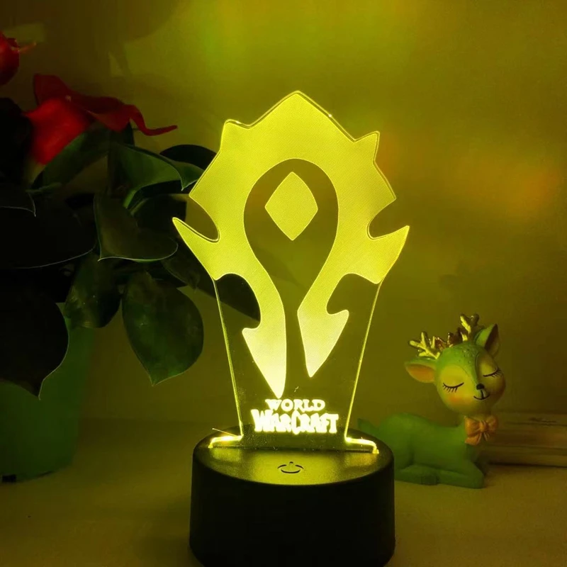 WOW World of Warcraft 3D светильник светодиодный потолочный для домашнего декора подарок