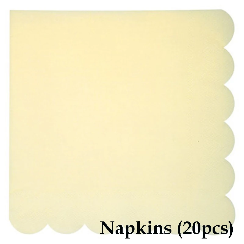 napkins 20pcs Розовое золото серии позолота вечерние одноразовая бумажная посуда стакан с соломинкой День рождения Свадебные розовые вечерние сувениры Декор поставки - Цвет: napkins 20pcs