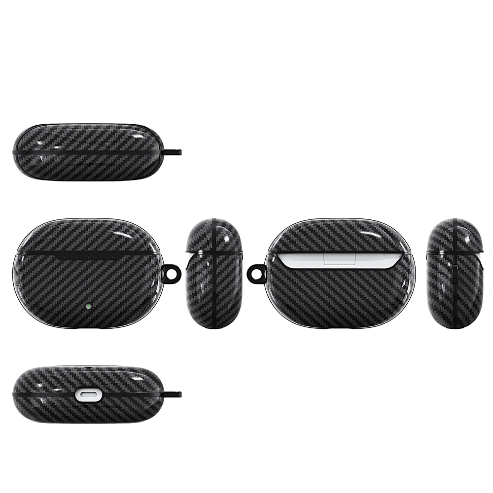 Чехол для наушников из углеродного волокна чехол с крючком противоударный |