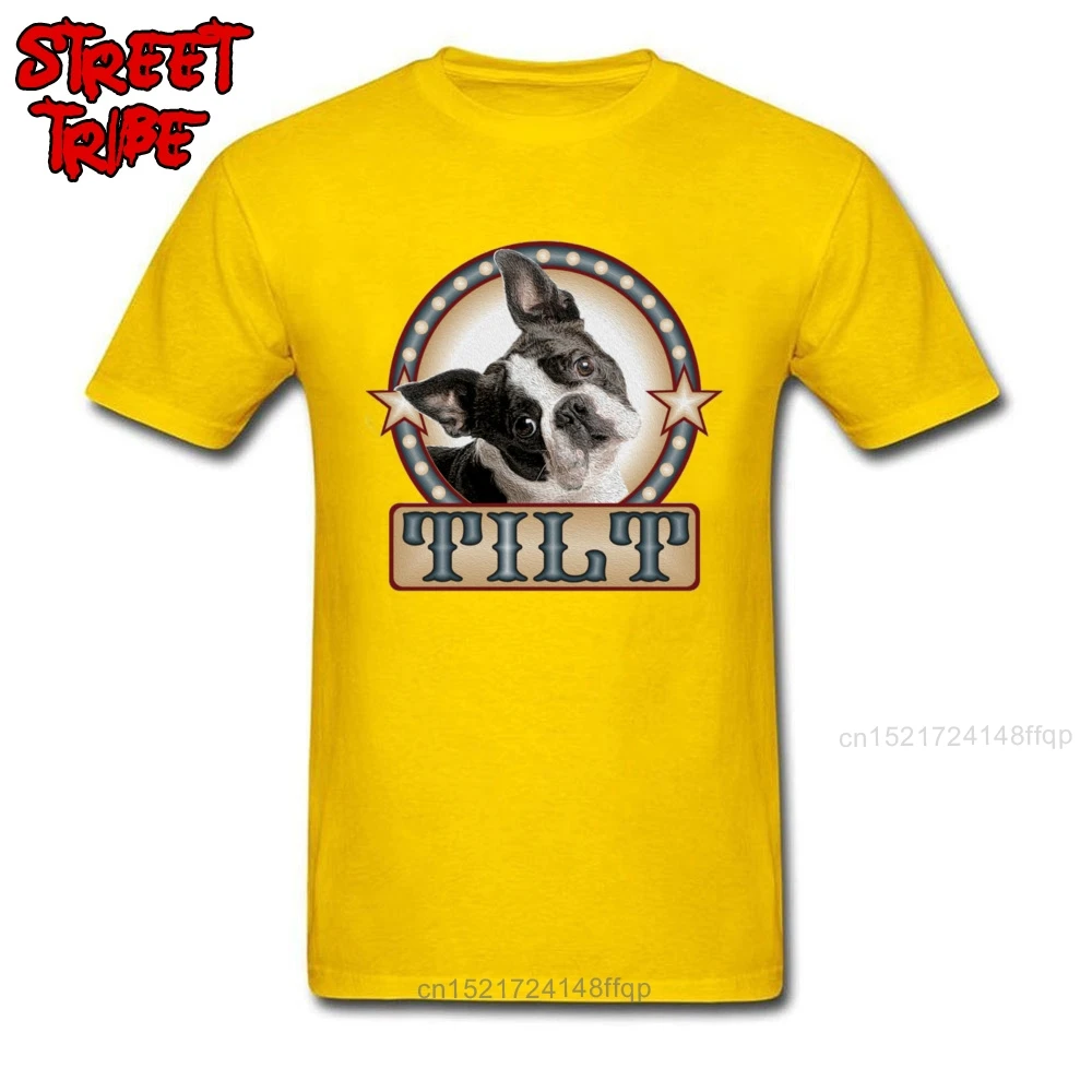 Head Tilt T-shirt Lovely Men T Shirt Shepherd dog Print Tshirt Custom 3D Thanksgiving Day Gift Top Tees Swag Streetwear Pit Bull | Мужская