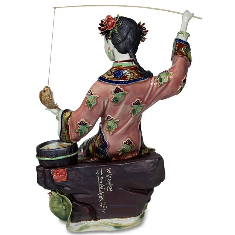 Антикварные Коллекционные Фигурки с красивым ангелом китайская фарфоровая