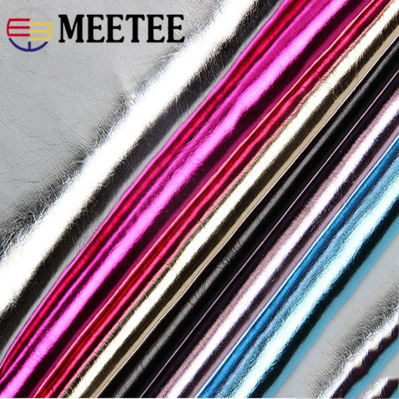 Meetee 50x138 см искусственная блестящая синтетическая кожа ткань для обоев сумки