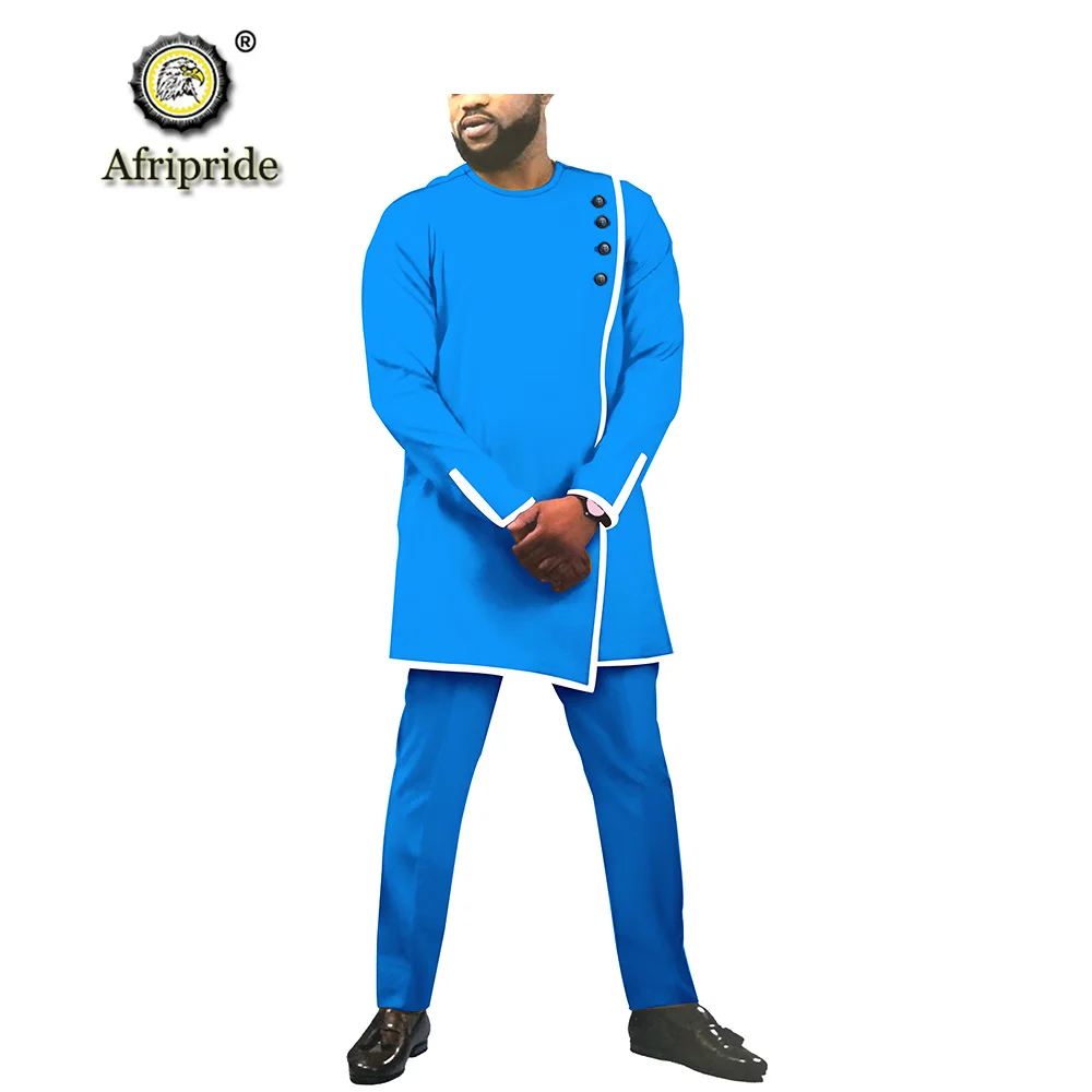 2019 африканская мужская одежда рубашки Дашики и брюки с принтом Блузка для