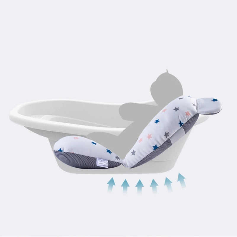 Baby Infant Bath Tub Pad Cushion Safety Seat Support Non-slip Bathtub Mat Newborn Shower Soft Chair |