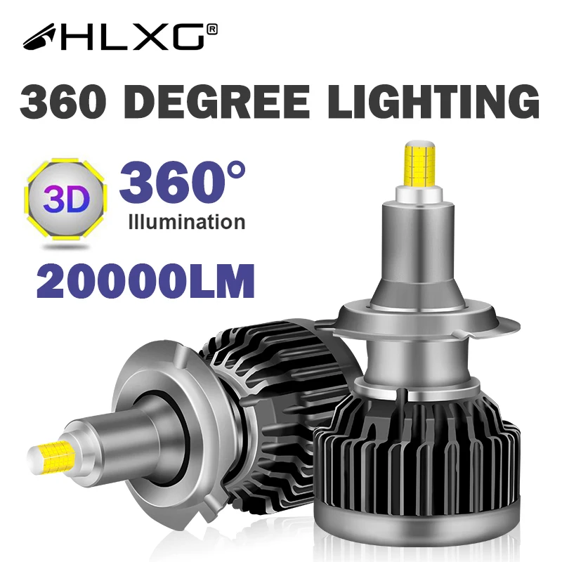

Светодиодные лампы HLXG h1 для автомобильных фар, 360 лм, 60 Вт, H8, H9, H11, 9005, 9006, HB3, HB4