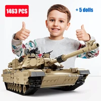 sluban ww2 army tank military mbt 2in1 m1a2 abrams tiger cannon truck chariot sets soldiers building blocks toys for boys gifts