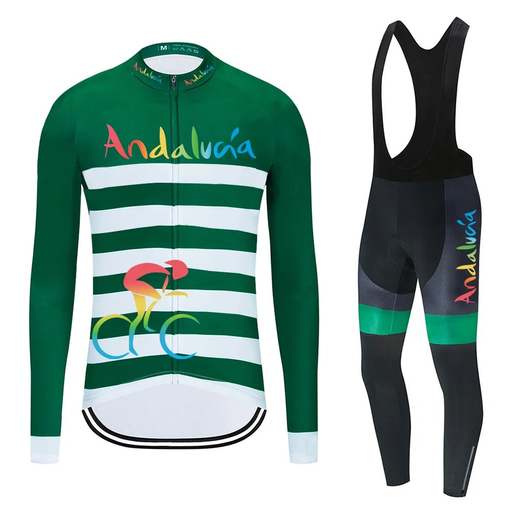 

2020 Андалусия Команда Pro длинная Велоспорт Джерси комплект нагрудник брюки Ropa Ciclismo велосипедная Одежда MTB рукава при езде на мотоцикле Унифо...