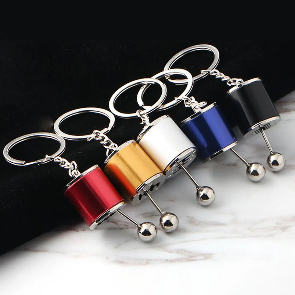 

1 Pcs Shift 5 Car Styling Colors Keyring Keychains Gear Head Key Chain Wave Box Ornaments Personalization Gear Shift Knob