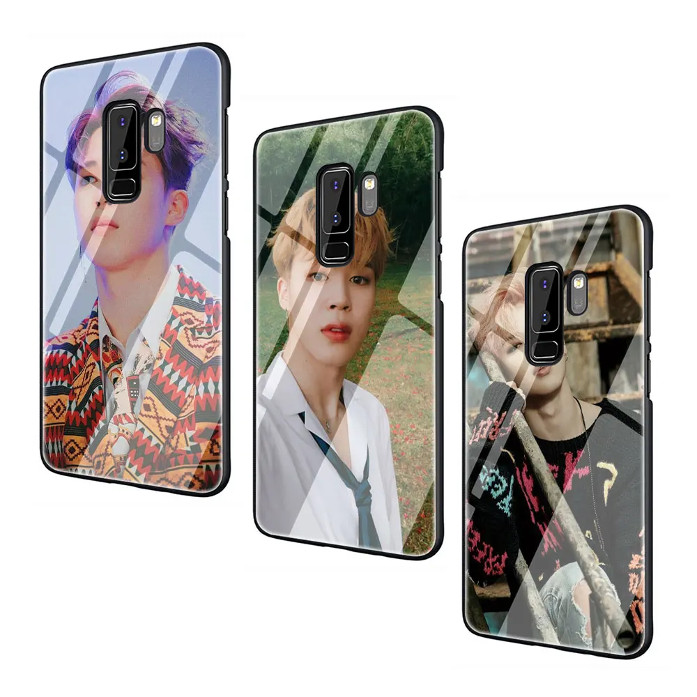 Jimin красивый чехол для телефона из закаленного стекла Galaxy S7 edge S8 9 10 Plus Note 8 A10 20 30 40 50