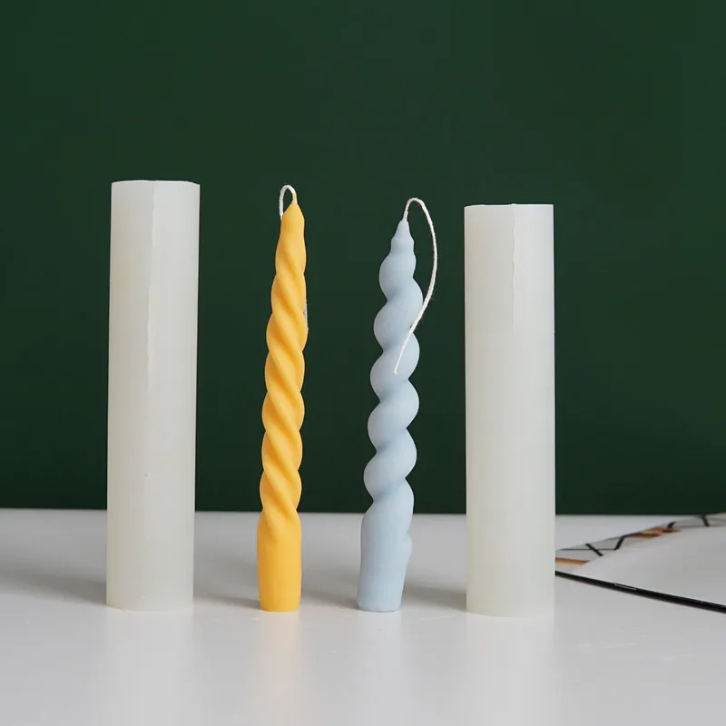 

Screw Rod Candle Mold DIY Handmade Rotating Lace Silicone Mold Wedding Deco Aromatherapy Plaster Fragrant Mould Wax Making Tool