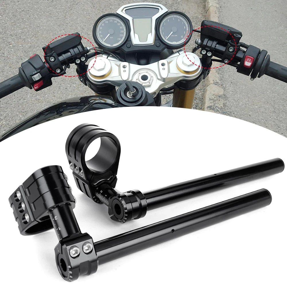 Motorcycle CNC Handlebar 43mm Clamp Clip for BMW R nine T R nineT Pure 2014-2019 Clip On Ons Racing Adjustable Fork Handle Bar
