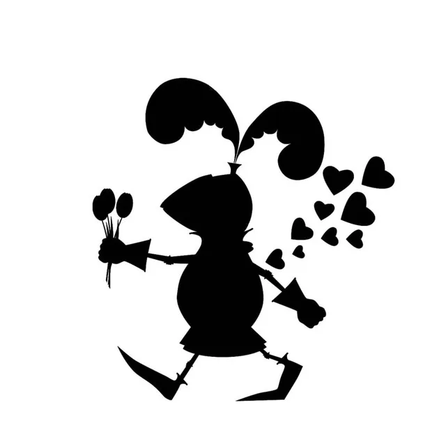 

14.6*15.6CM Oem Cute Lovely Little Knight Car Sticker Black/Silver Covering The Body Soldier Decal