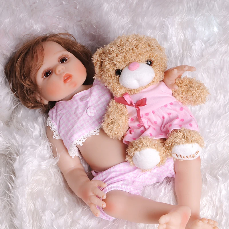 48 см реалистичные полностью силиконовые куклы Reborn Baby для девочек Bebes Reborns bonecas bebe