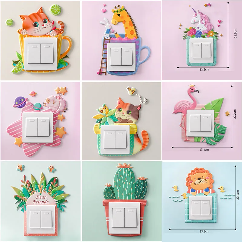 3D животных единорог Фламинго чехол мультфильм номер DecorWall силиконовый ВКЛ-ВЫКЛ