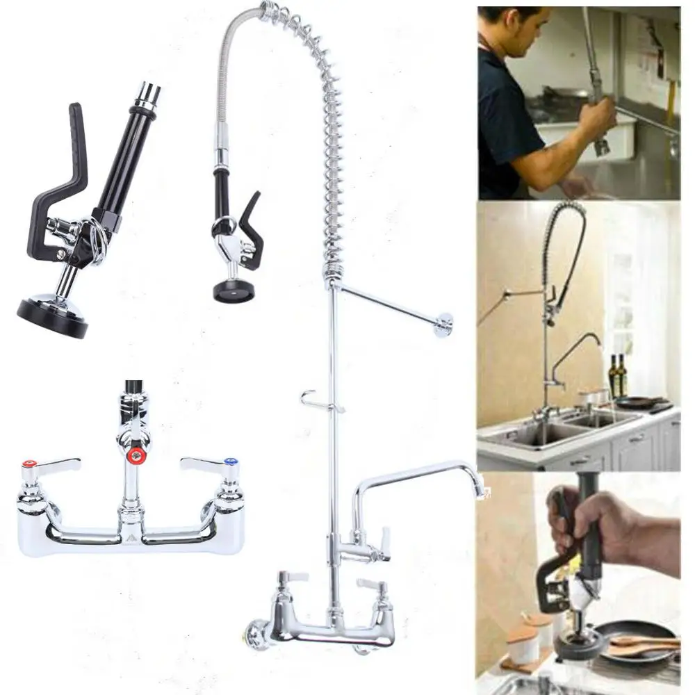 (Отправка из США) коммерческое настенное крепление предварительно краску кран w/