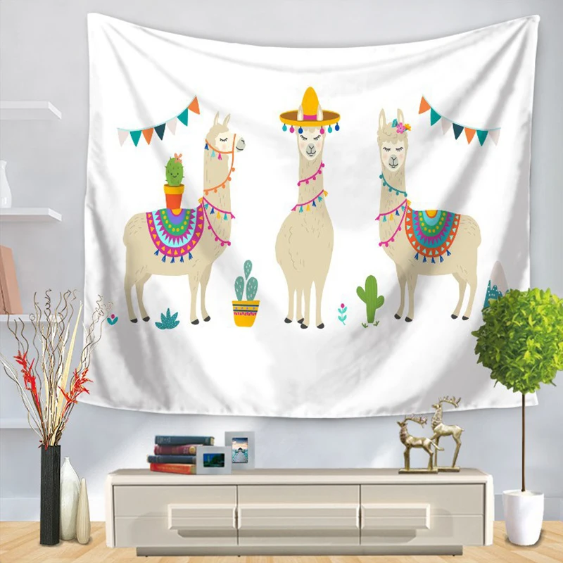 Альпака настенный гобелен домашний декор одеяло простыня искусство хиппи для