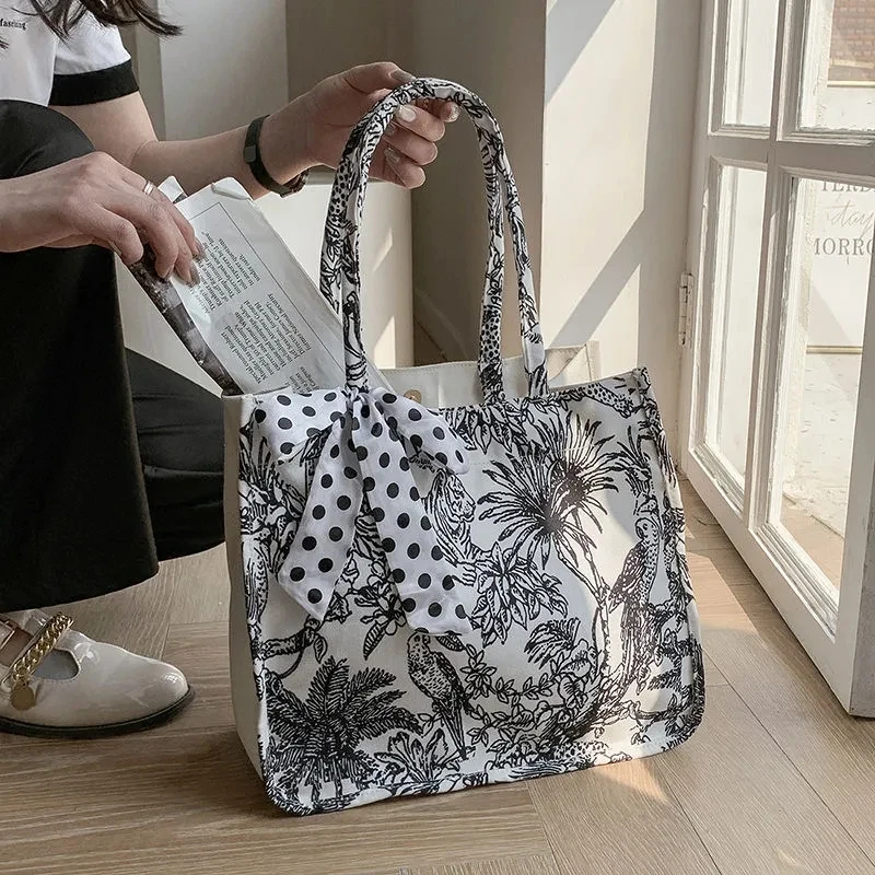 

Large Capacity Women Handbags 2021New Shoulder Bags Fashion Crossbody Bag Printed Shopping Bag Canvas Bag Bolsas Feminina
