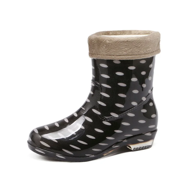 Aleafalling резиновые сапоги теплые британский стиль твердой резины