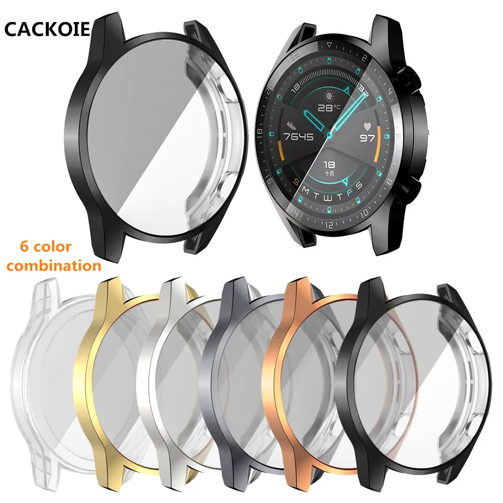 6 цветов комбинированные Смарт часы Huawei Watch GT 2 46 мм 42 защитный чехол прозрачный