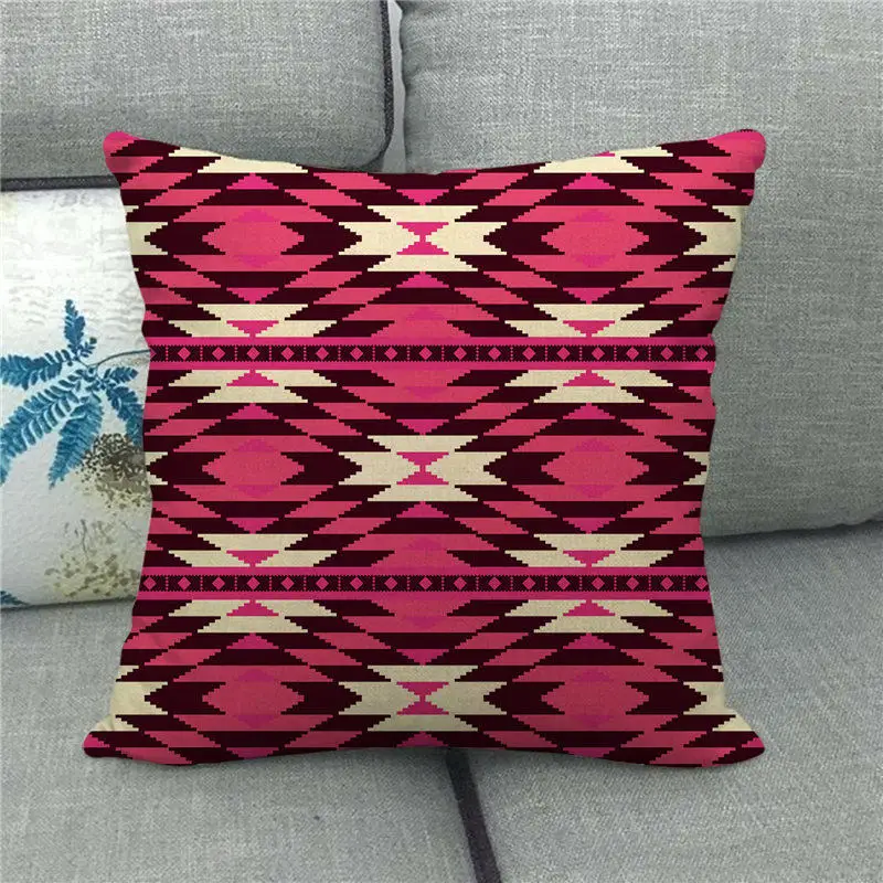 Наволочка Navajo Западная ацтекская квадратная Геометрическая наволочка для