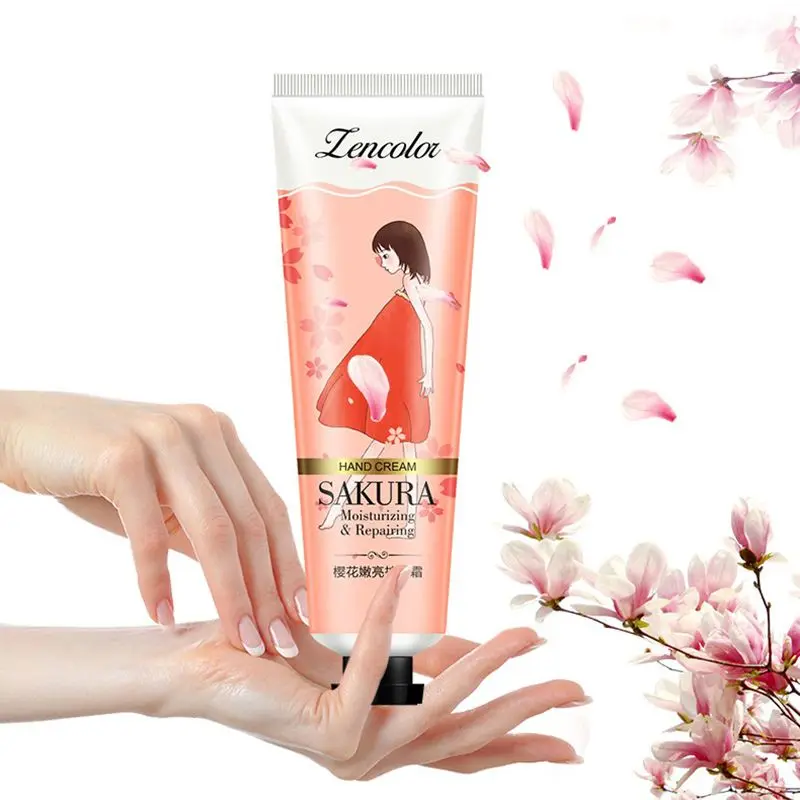 Ромашка Сакура увлажняющий антисушивающий крем для рук уход отшелушивающий